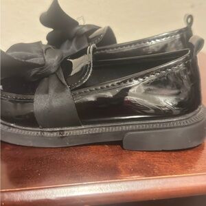 Stylish Black Kids Shoes with Bow